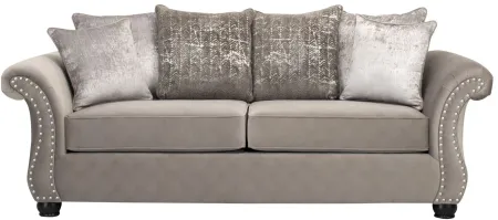 Bernardino 2-pc.. Microfiber Sofa and Loveseat Set in Cosmos Putty by Hughes Furniture
