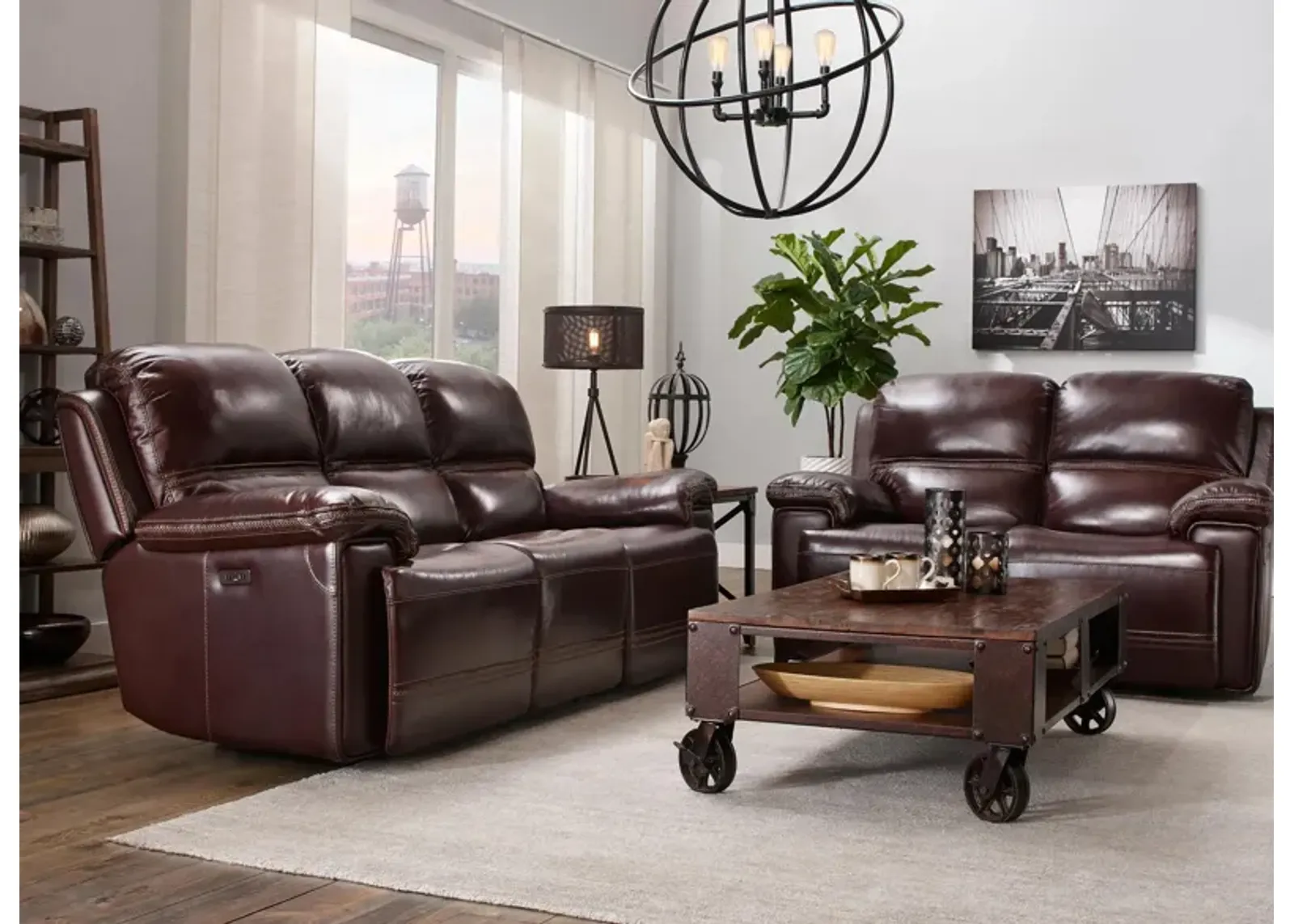 Harding Living Room Set in Brown by Davis Intl.