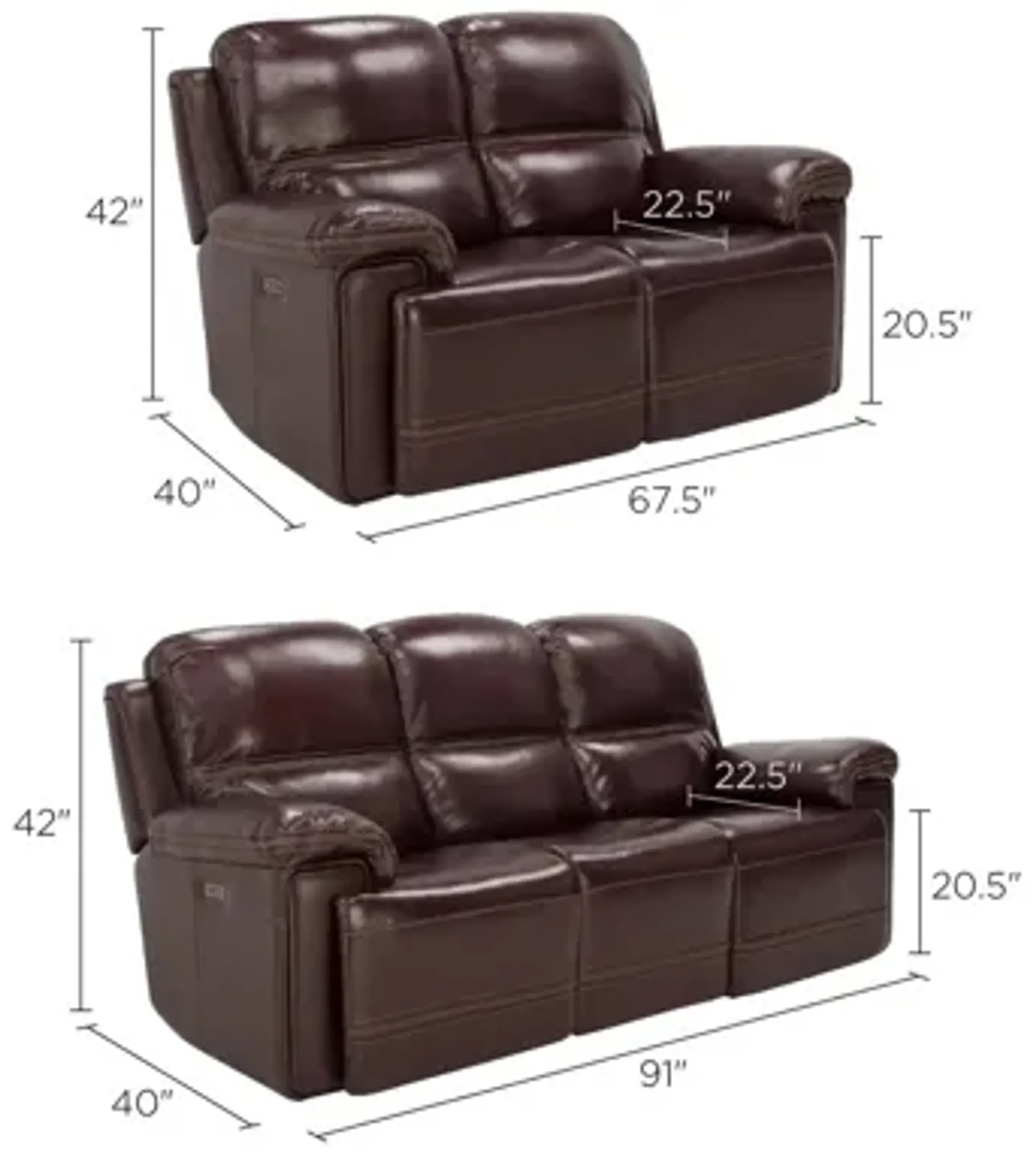 Harding 2 Pc Power Sofa And Loveseat Set Raymour And Flanigan ...