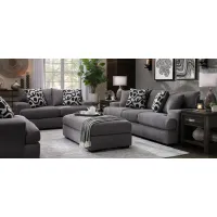 Hendrick 2-pc.. Sofa and Loveseat Set in Gray by Style Line