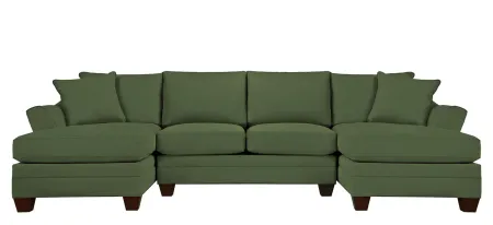 Foresthill 3-pc. Symmetrical Chaise Sectional Sofa in Suede So Soft Pine by H.M. Richards