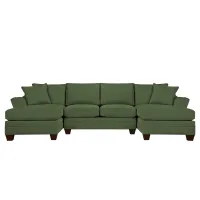 Foresthill 3-pc. Symmetrical Chaise Sectional Sofa in Suede So Soft Pine by H.M. Richards