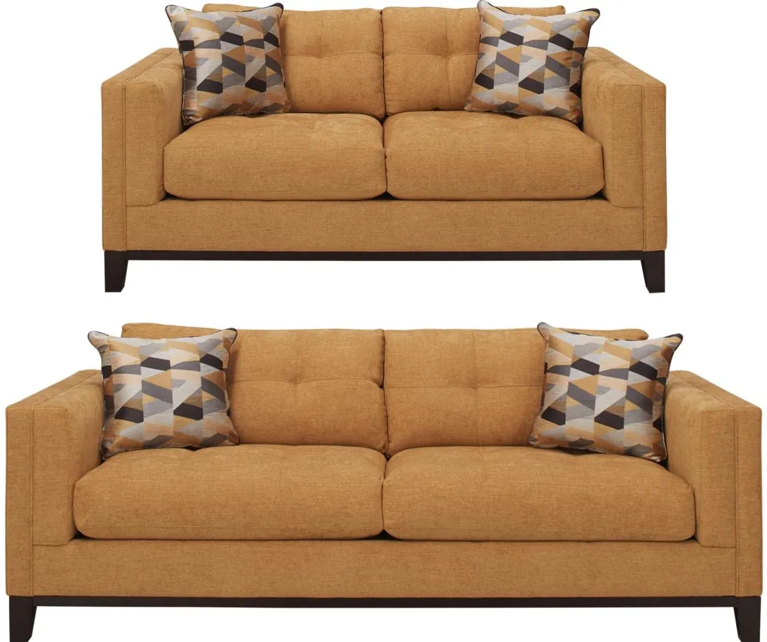 Mirasol 2-pc. Sofa and Loveseat Set in Elliot Sunflower by H.M. Richards