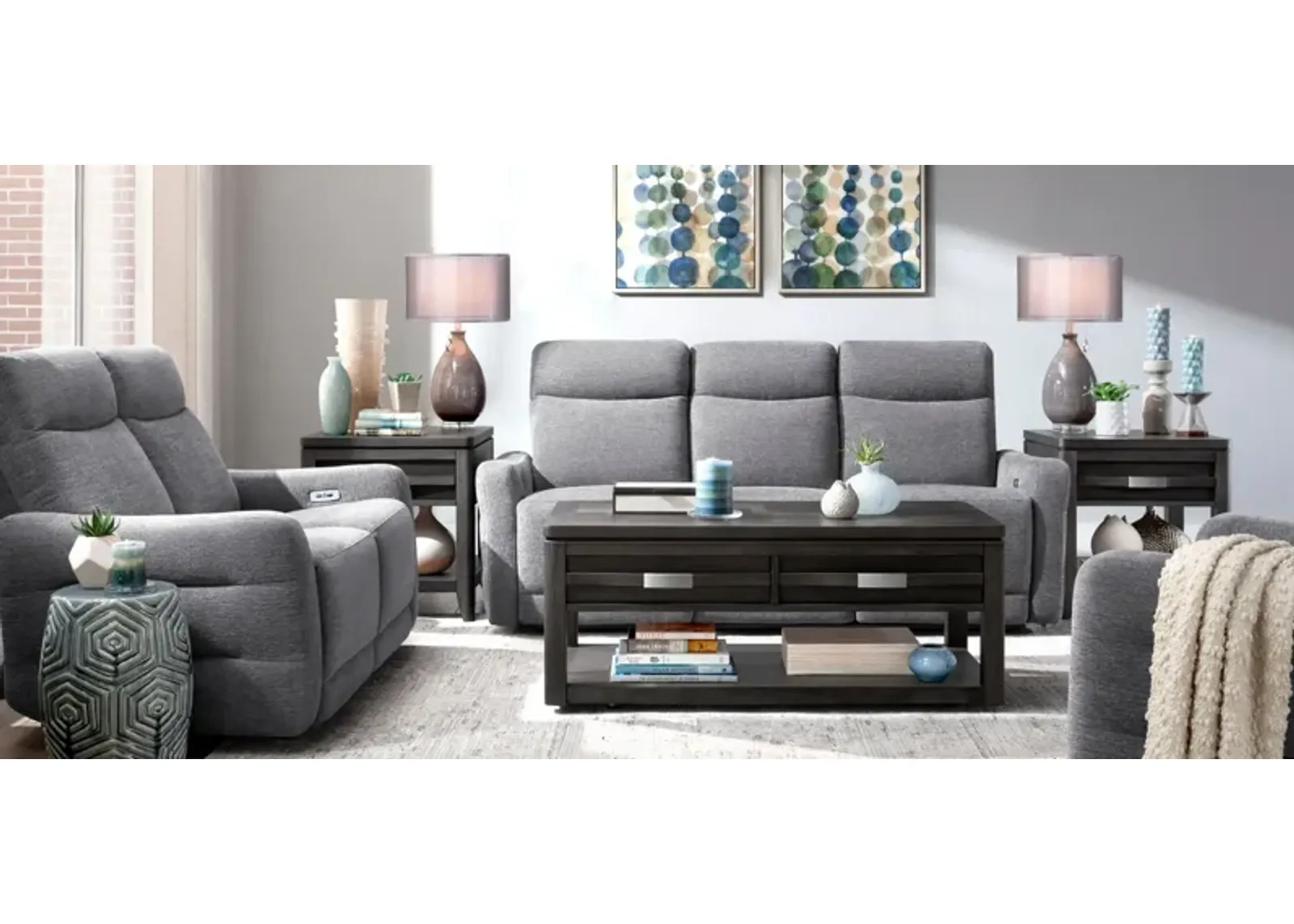 Yardley Living Room Set in Dove by Bellanest