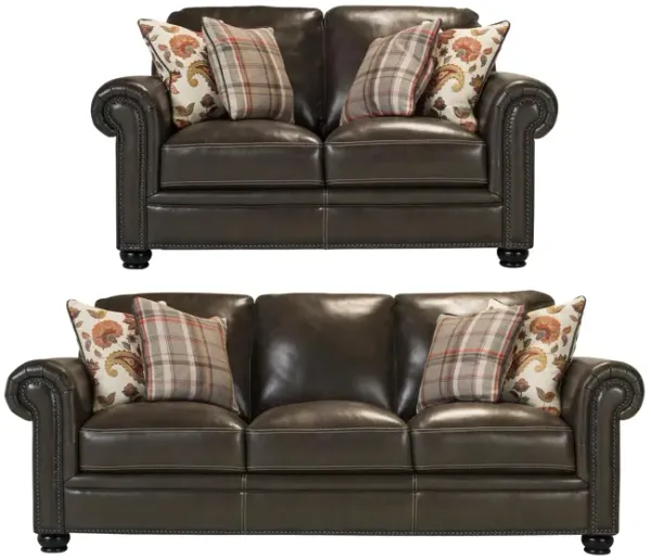 Denley 2-pc. Leather Sofa and Loveseat Set