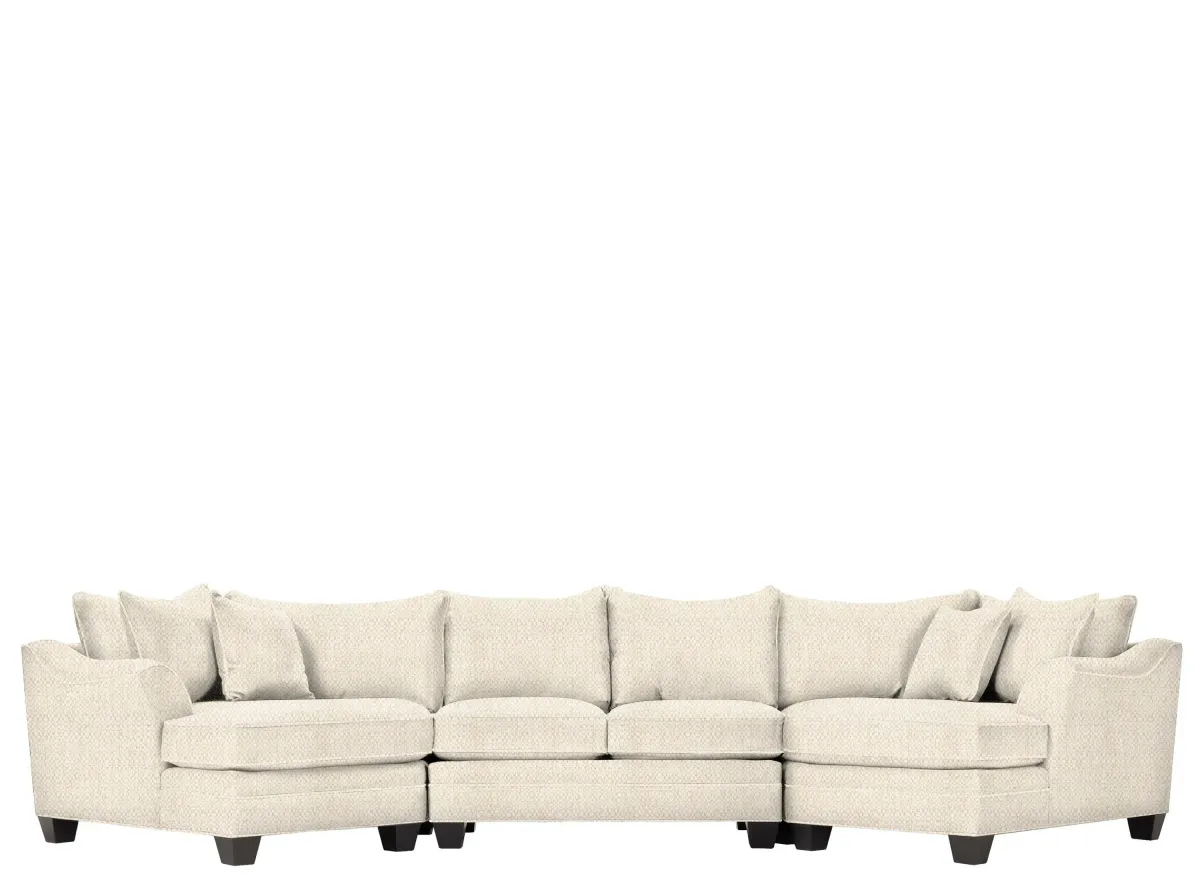 Foresthill 3-pc. Symmetrical Cuddler Sectional Sofa in Sugar Shack Alabaster by H.M. Richards