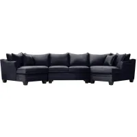 Foresthill 3-pc. Symmetrical Cuddler Sectional Sofa in Sugar Shack Navy by H.M. Richards