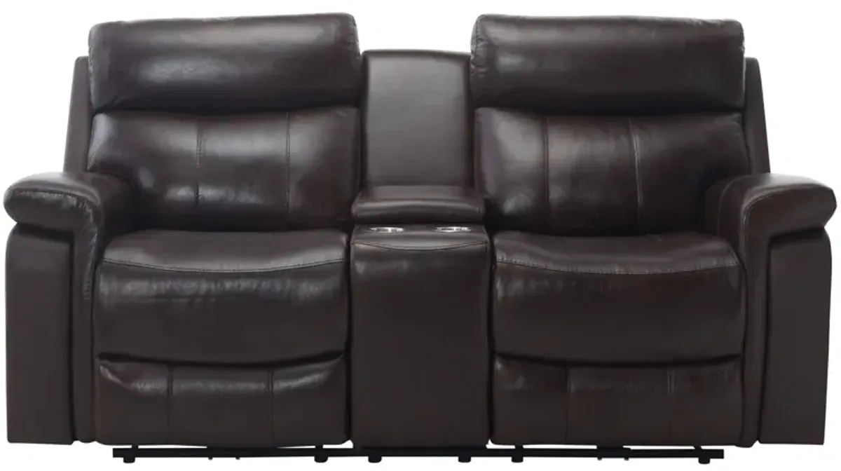 Xander 2-pc. Leather Power Sofa and Console Loveseat