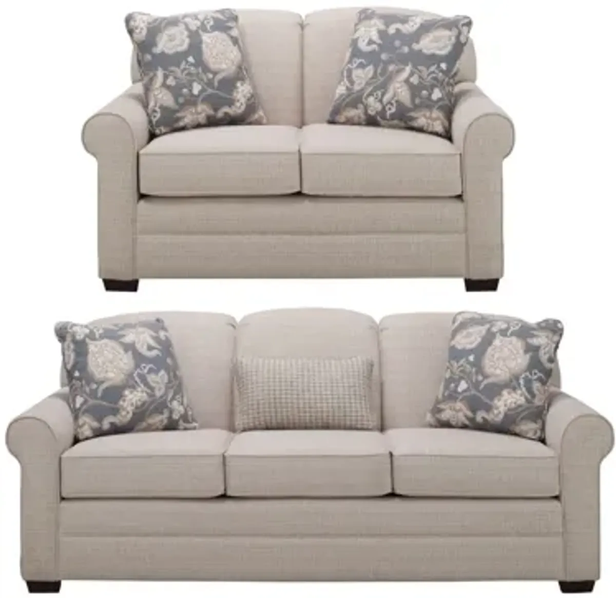 Petunia Living Room Set in Beige by Emeraldcraft