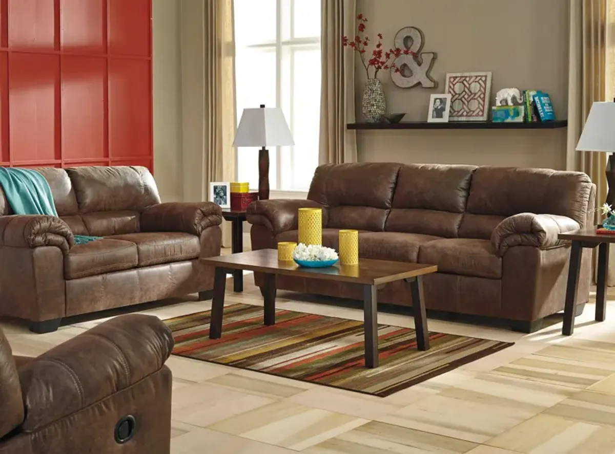 Livingston 2-pc. Leather-Look Sofa and Loveseat Set in Brown by Ashley Furniture