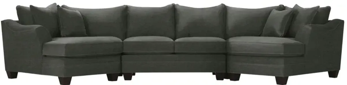 Foresthill 3-pc. Symmetrical Cuddler Sectional Sofa in Santa Rosa Slate by H.M. Richards