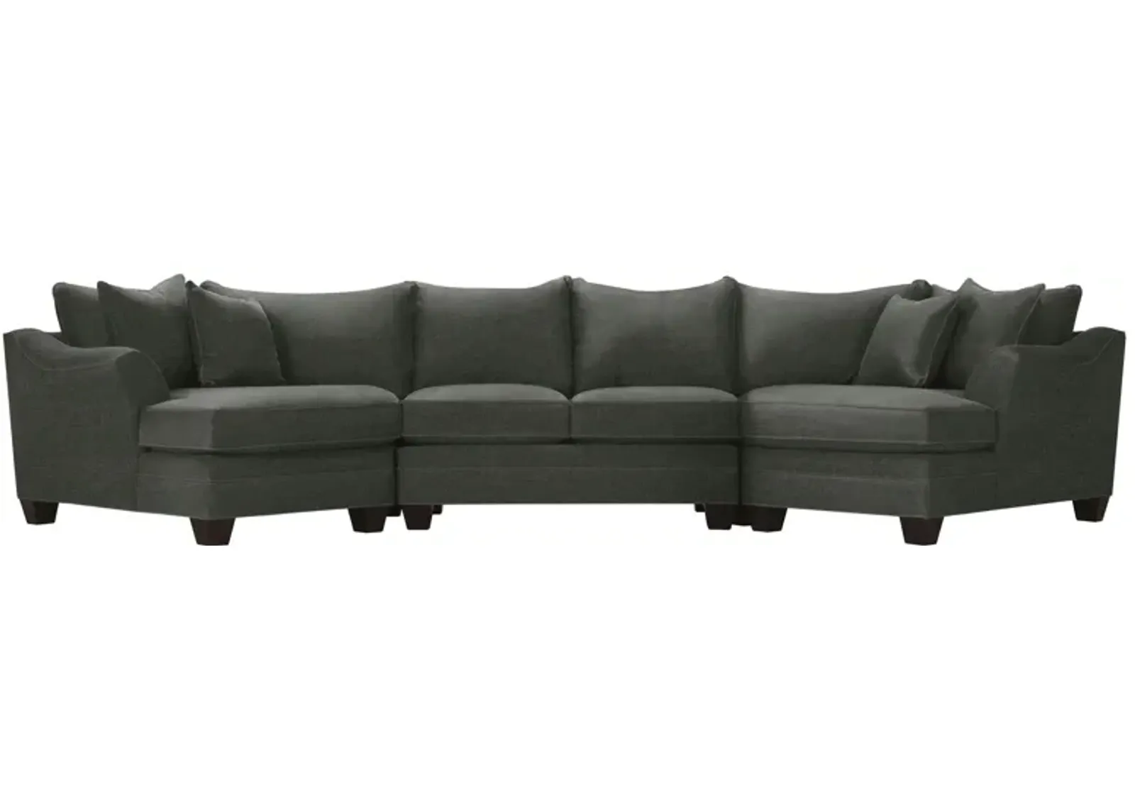 Foresthill 3-pc. Symmetrical Cuddler Sectional Sofa in Santa Rosa Slate by H.M. Richards