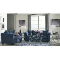 Whitman 2-pc.. Sofa and Loveseat Set in Blue by Ashley Furniture