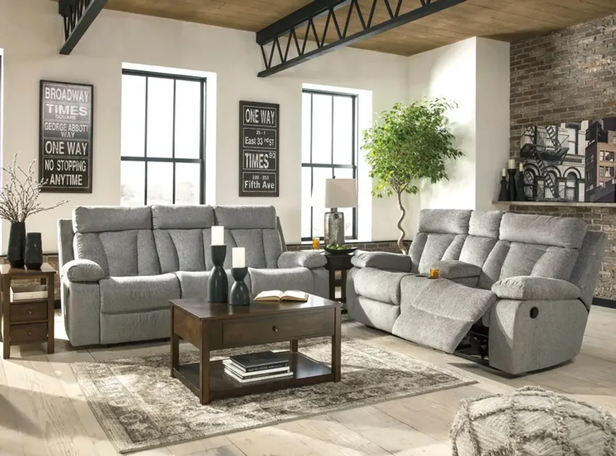 Alexandria 2-pc. Reclining Sofa and Loveseat Set in Fog by Ashley Furniture