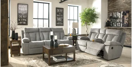 Alexandria 2-pc. Reclining Sofa and Loveseat Set in Fog by Ashley Furniture