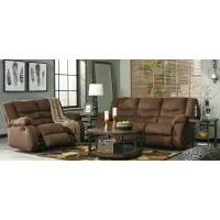 Southgate 2-pc.. Reclining Sofa and Loveseat Set in Chocolate by Ashley Furniture