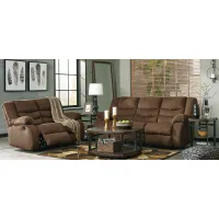 Southgate 2-pc. Reclining Sofa and Loveseat Set in Chocolate by Ashley Furniture