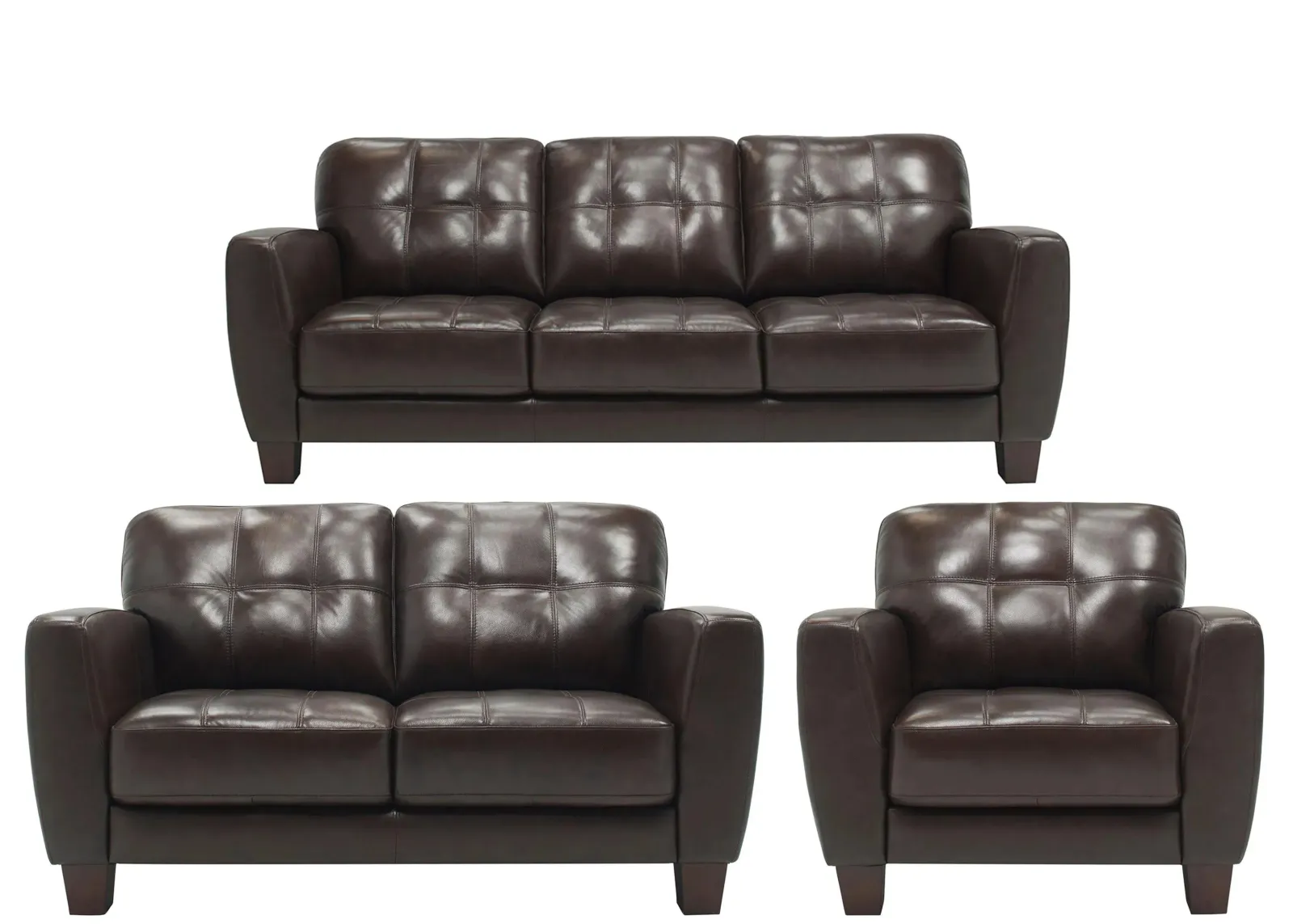 Gino Living Room Set in Classico Dark Brown by Bellanest