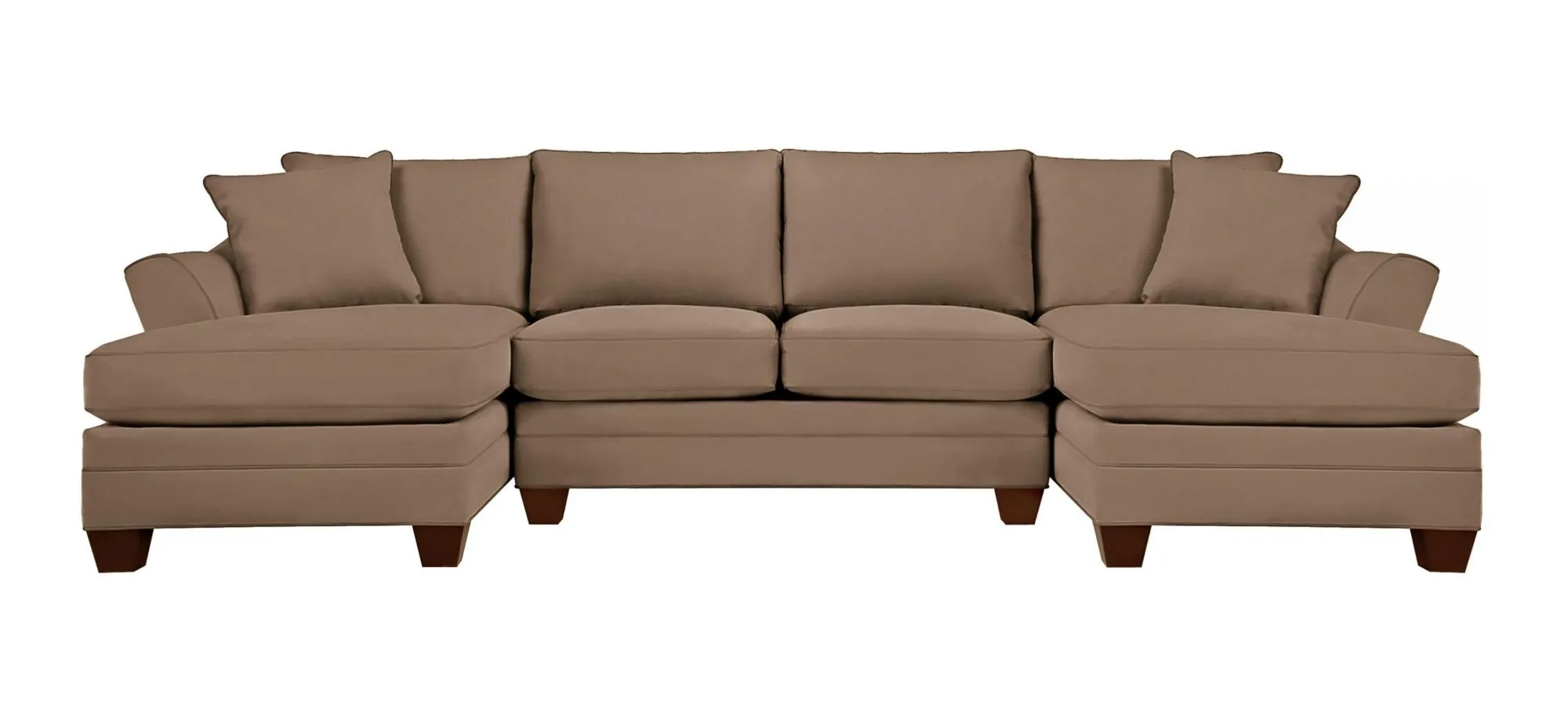 Foresthill 3-pc. Symmetrical Chaise Sectional Sofa in Suede So Soft Khaki by H.M. Richards