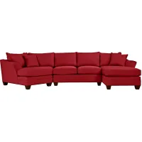 Foresthill 3-pc. Right Hand Facing Sectional Sofa in Suede So Soft Cardinal by H.M. Richards