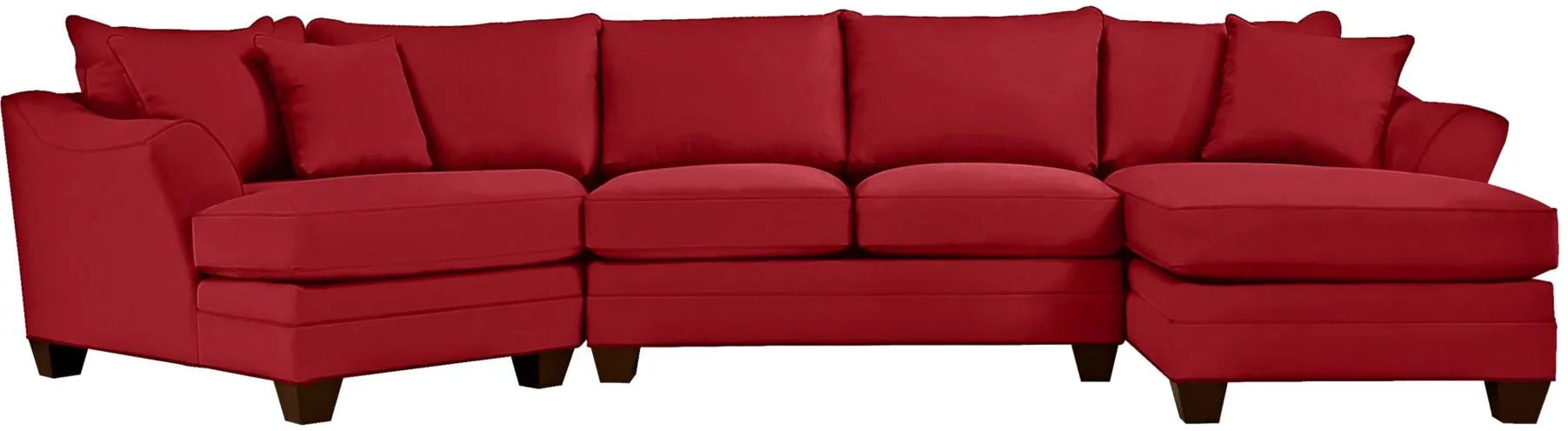 Foresthill 3-pc. Right Hand Facing Sectional Sofa in Suede So Soft Cardinal by H.M. Richards