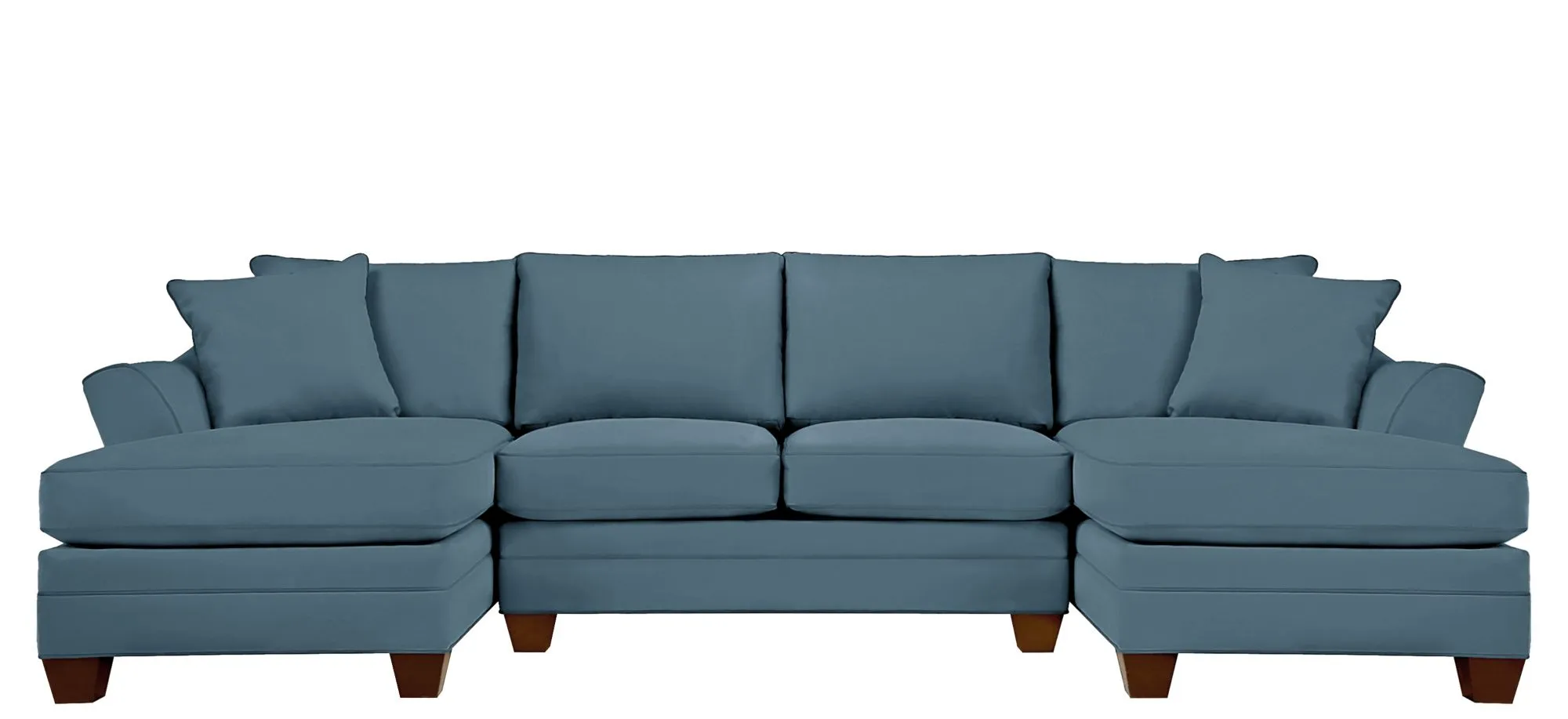 Foresthill 3-pc. Symmetrical Chaise Sectional Sofa in Suede So Soft Indigo by H.M. Richards