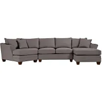 Foresthill 3-pc. Right Hand Facing Sectional Sofa in Suede So Soft Slate by H.M. Richards