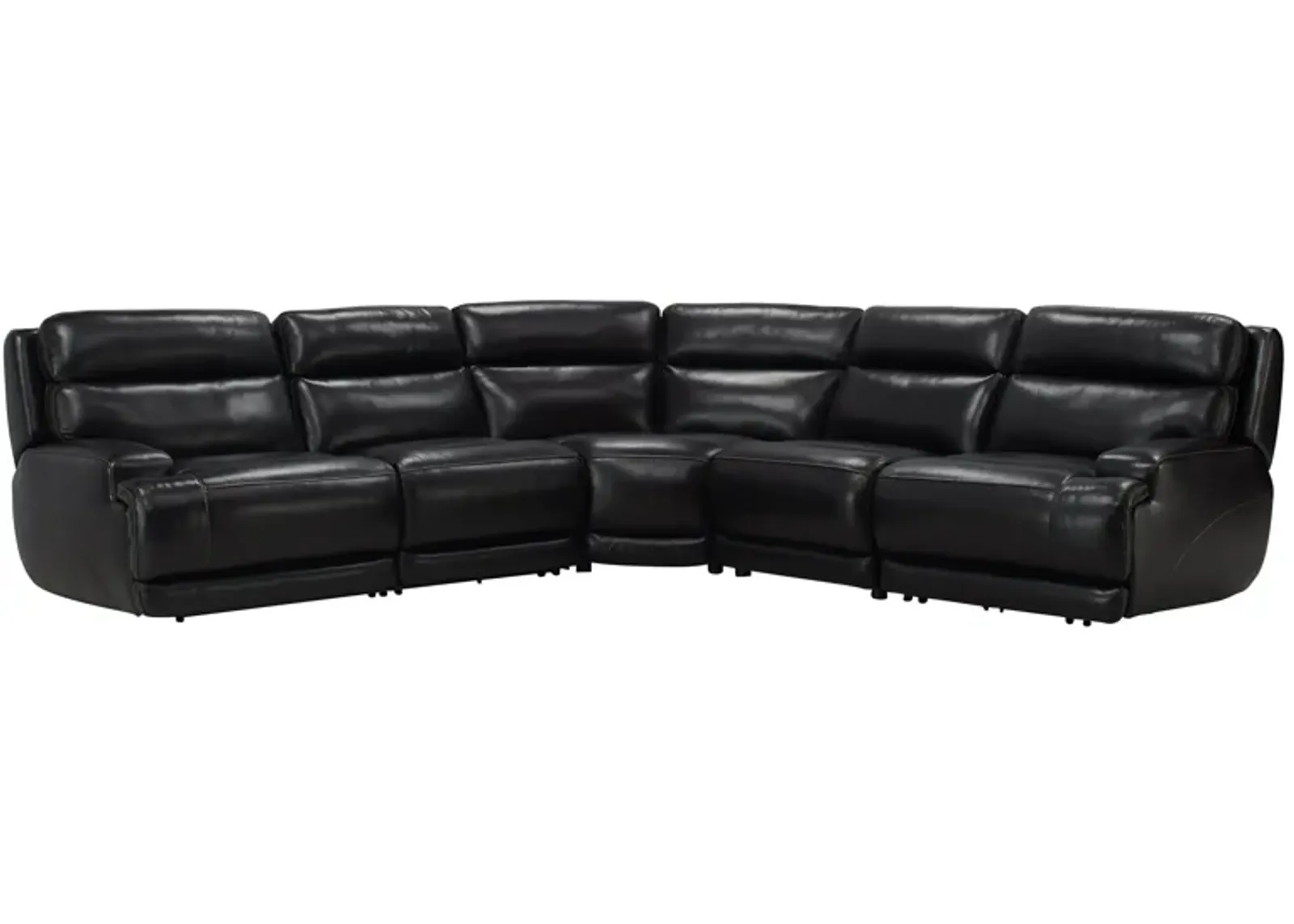 Tompkins Leather 5-pc. Sectional in Blackberry by Bellanest