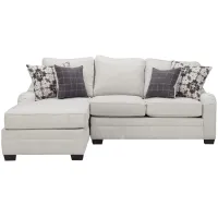 Caid 2-pc. Chenille Sectional Sofa in Beige by Flair