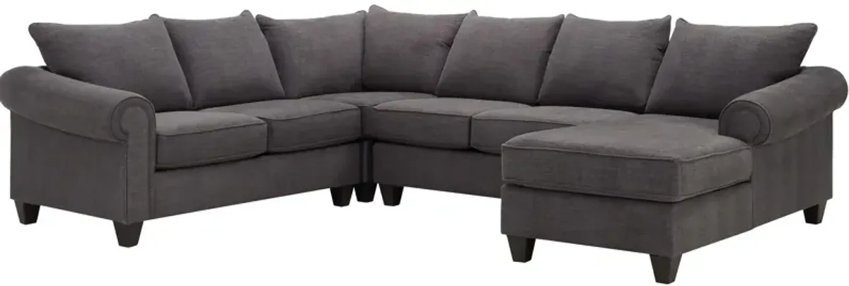 Piper 4-pc. Chenille Sectional Sofa