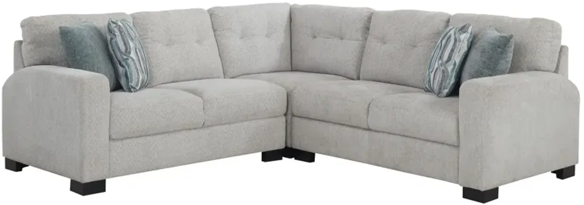 Pierce 3-pc. Sectional in Dragon Platinum by High Line Smart Home