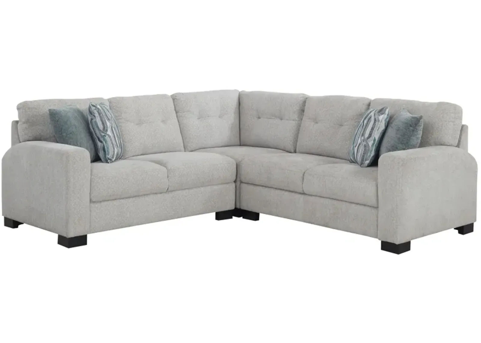 Pierce 3-pc. Sectional in Dragon Platinum by High Line Smart Home