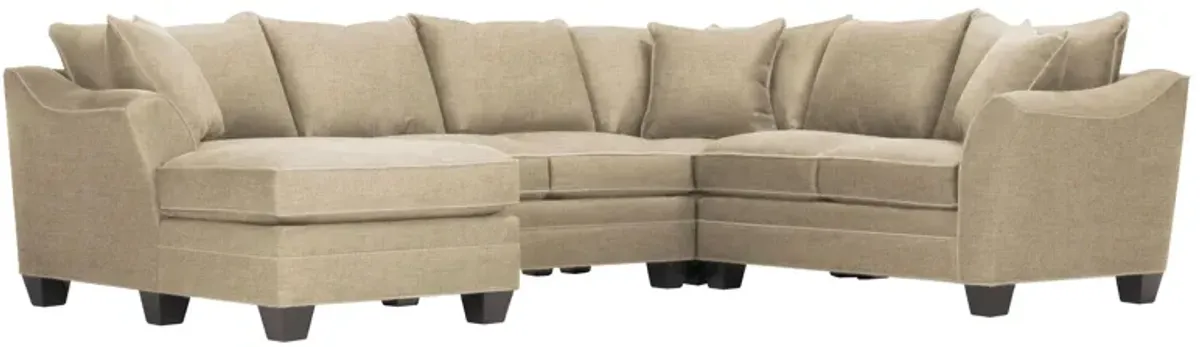 Foresthill 4-pc. Left Hand Chaise Sectional Sofa in Santa Rosa Linen by H.M. Richards