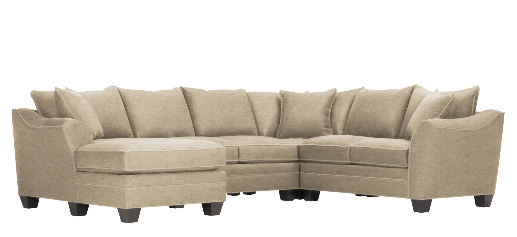 Foresthill 4-pc. Left Hand Chaise Sectional Sofa in Santa Rosa Linen by H.M. Richards