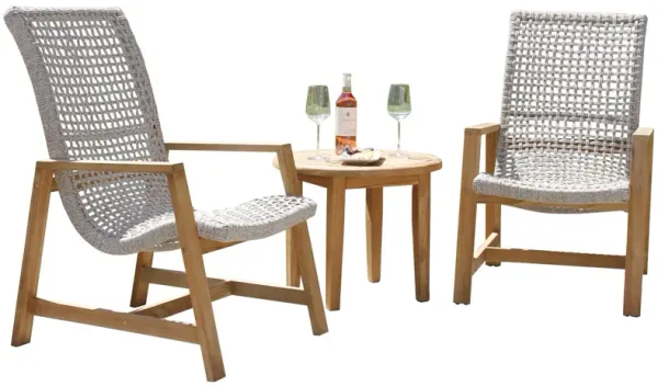 Nautical 3-pc. Teak Outdoor Lounge Set
