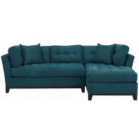 Cityscape 2-pc. Sectional in Suede So Soft Lagoon by H.M. Richards