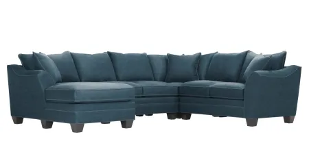 Foresthill 4-pc. Left Hand Chaise Sectional Sofa in Santa Rosa Denim by H.M. Richards