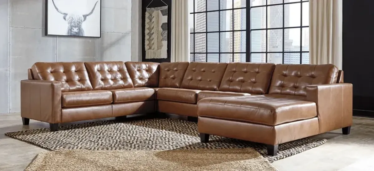 Baskove 4-pc. Sectional with Chaise in Auburn by Ashley Furniture