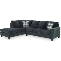 Abinger 2-pc. Sleeper Sectional with Chaise in Smoke by Ashley Furniture