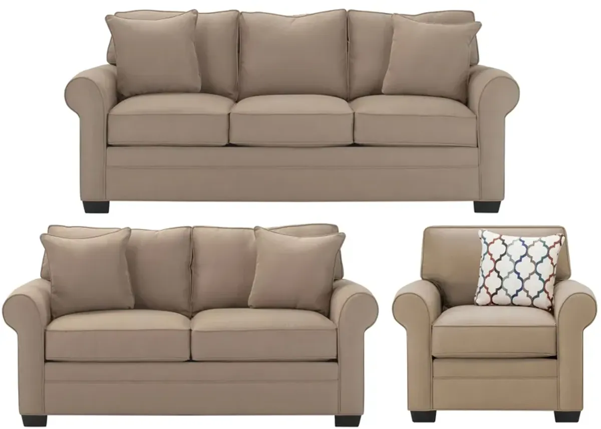 Glendora 3-pc. Sofa, Loveseat & Chair Set