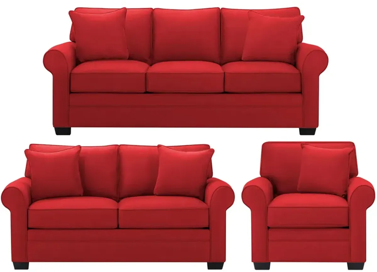 Glendora 3-pc. Sofa, Loveseat & Chair Set