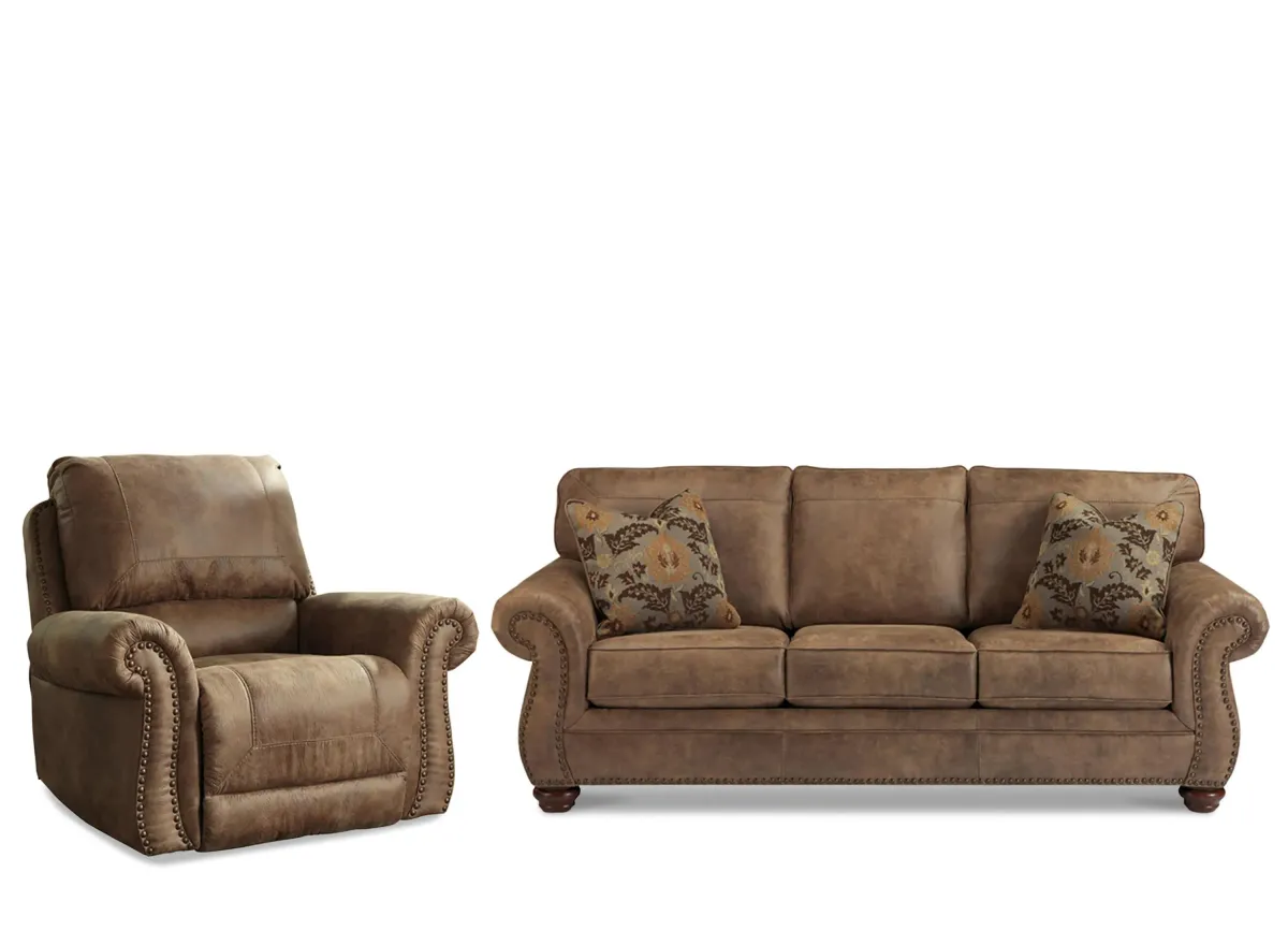 Larkinhurst Sofa Sleeper and Recliner in Earth by Ashley Furniture