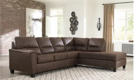 Navi 2-pc. Sectional with Chaise in Chestnut by Ashley Furniture