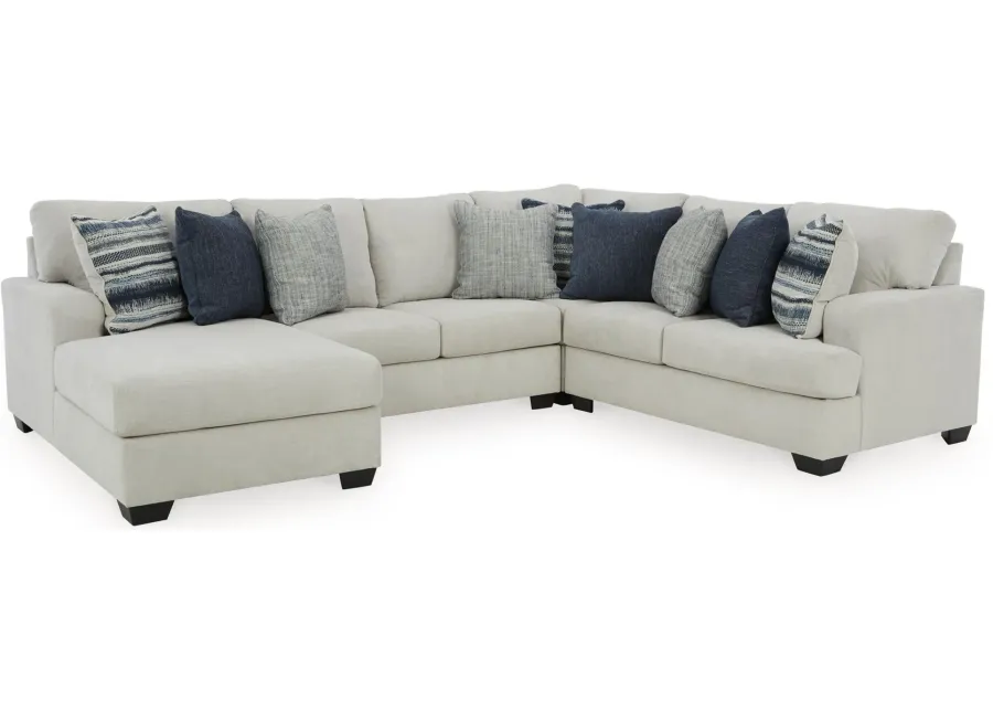 Lowder 4-pc. Sectional with Chaise in Stone by Ashley Furniture