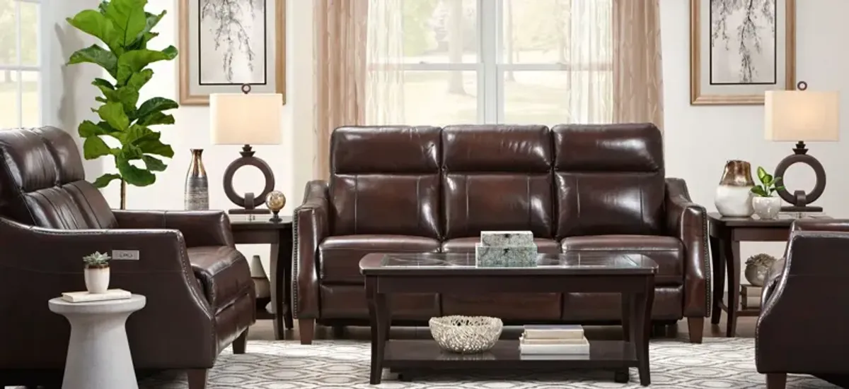 Thomas Living Room Set in Brown by Bellanest