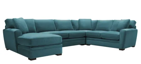 Artemis II 4-pc. Left Hand Facing Sectional Sofa in Gypsy Teal by Jonathan Louis