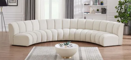 Infinity 5pc. Modular Sectional in Cream by Meridian Furniture