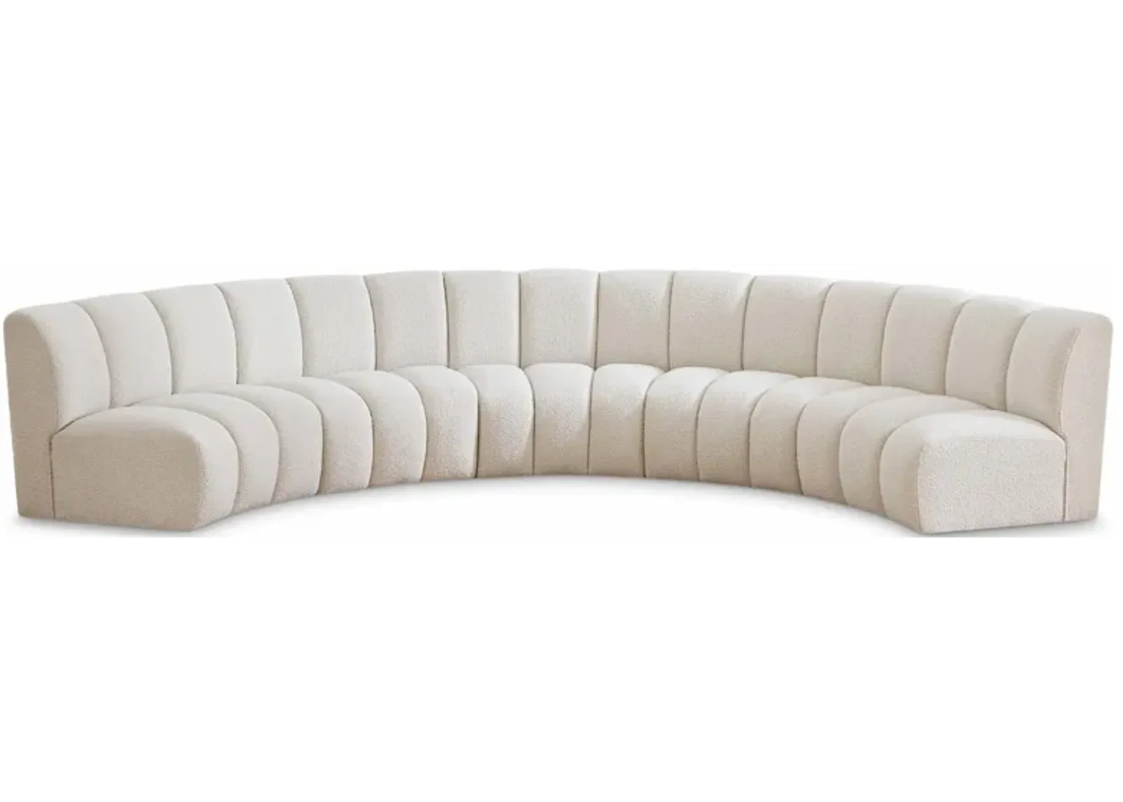 Infinity 5-pc. Modular Sectional in Cream by Meridian Furniture