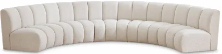 Infinity 5pc. Modular Sectional in Cream by Meridian Furniture