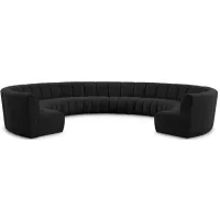 Infinity 10pc. Modular Sectional in Black by Meridian Furniture